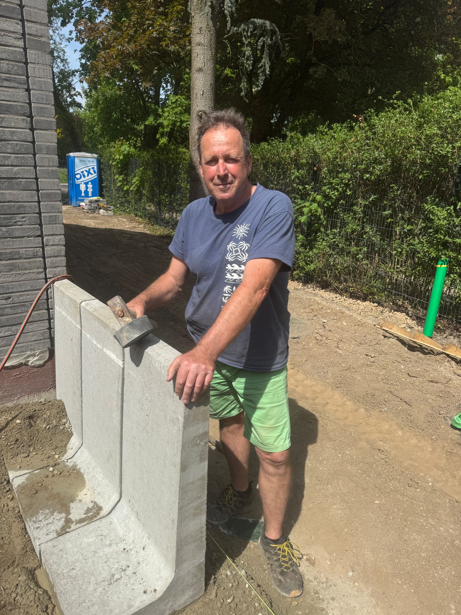 Artur Oppenhorst auf der Baustelle